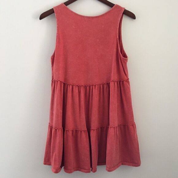 Listicle boho coral sleeveless ruffle top | Size S - Picture 4 of 7